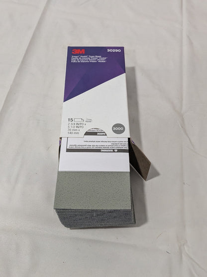 3M Trizact Hookit 2-3/4" x 5-1/2" Foam Sheets Qty 15 PCS 30290