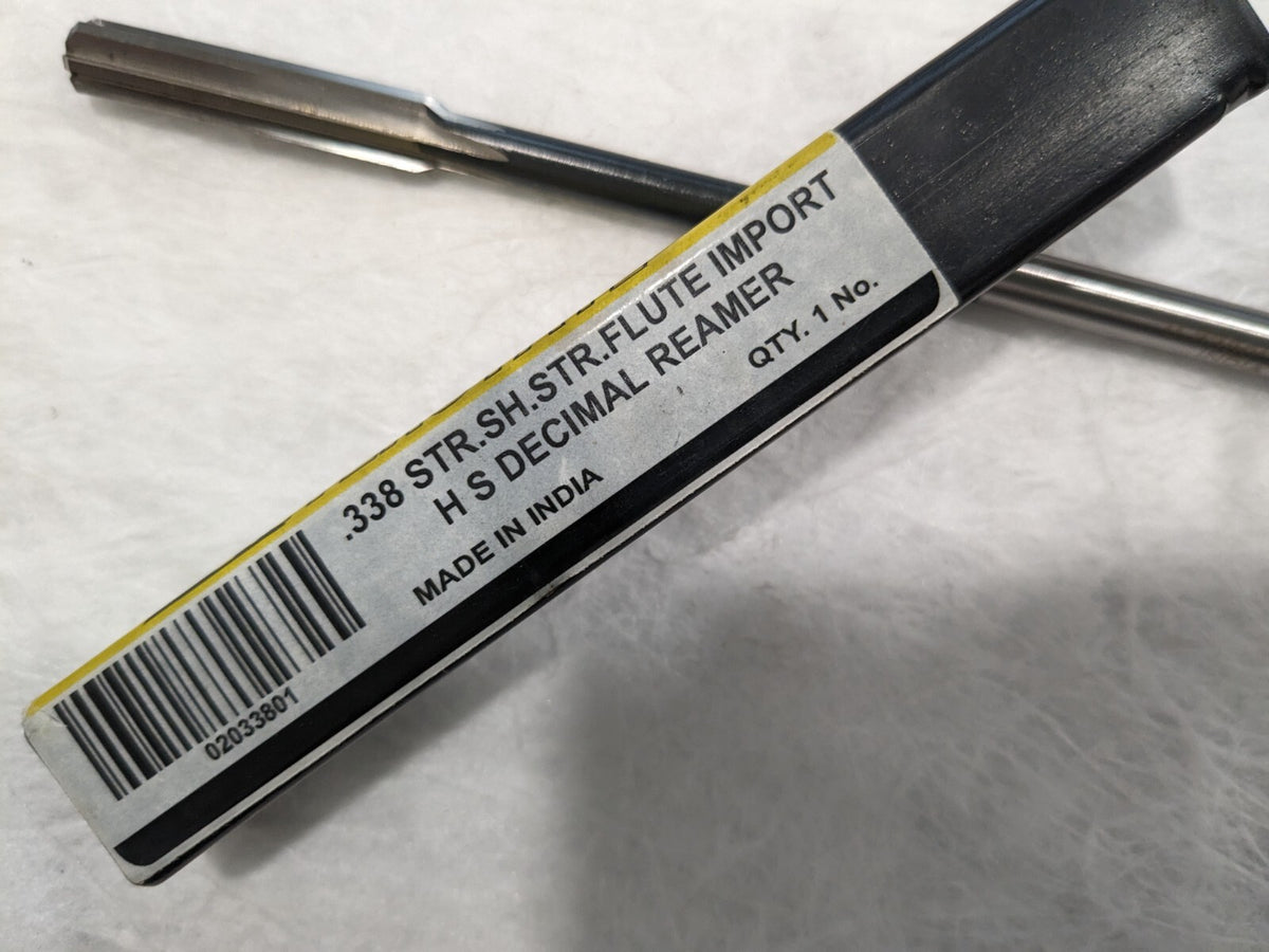 Chucking Reamer: 0.38" Dia, Straight Flute HSS 144429603800000