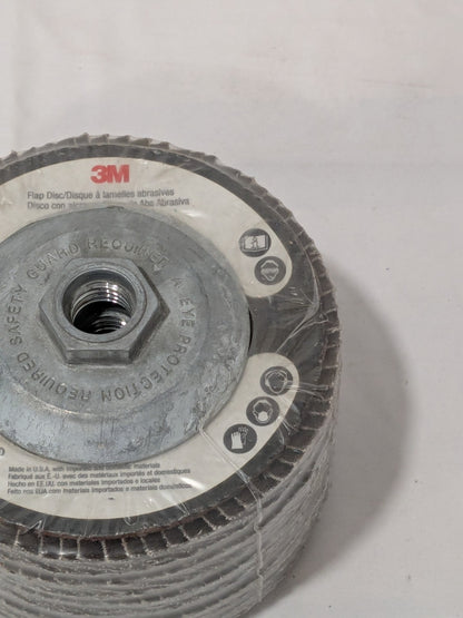 3M Flap Disc: 4-1/2" Dia, 40G, Zirconia Alumina, Type 29 Pack of 5 7010363154