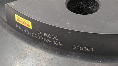 Sandvik Coromant CoroMill 245 Face Milling Cutter 8"CD RA245-203R63-18M 5739935