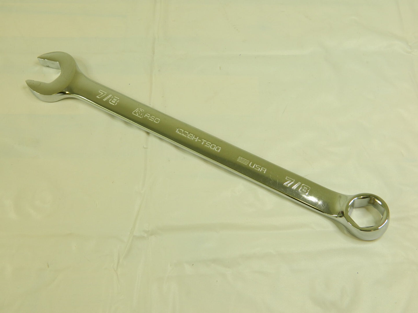 PROTO 7/8" 6 Point Combination Wrench 15° Head Angle 12-35/64" OAL J1228H-T500
