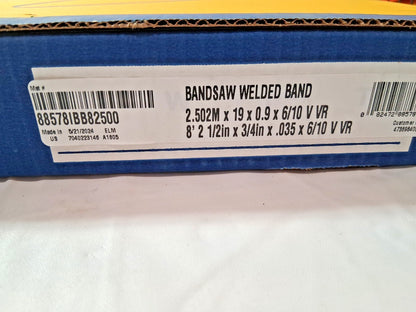 Irwin Blades Welded Bandsaw Blades 8' 2-1/2 L x 3/4" W x 6 to 10 TPI 8