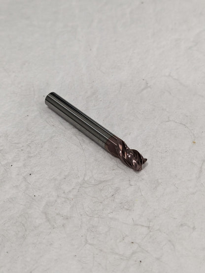 ISCAR Corner Radius End Mill: 1/4″ Dia, 3/8″ LOC, 4 FL 3398063