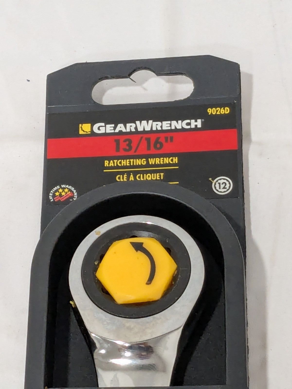 Gearwrench Combination Wrench: 13/16" Head Size, 15 deg Offset 9026D