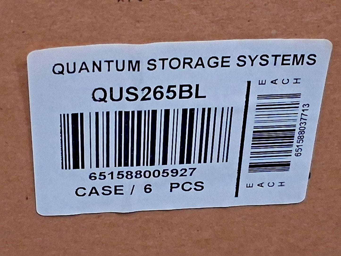 Quantum Storage Plastic Hopper Stacking Bins QTY6 QUS265BL