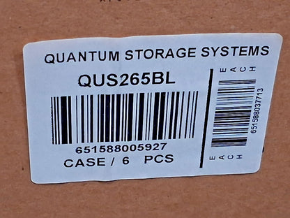 Quantum Storage Plastic Hopper Stacking Bins QTY6 QUS265BL