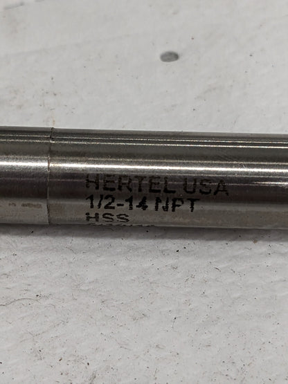 HERTEL Extension Pipe Tap: 1/2-14 NPT, 4 Flutes, Bottoming Chamfer 87150538