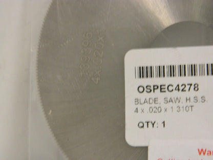 Pro HSS Jeweler's Saw 4" x 0.02" x 1" 310 Teeth Qty 2 OSPEC4