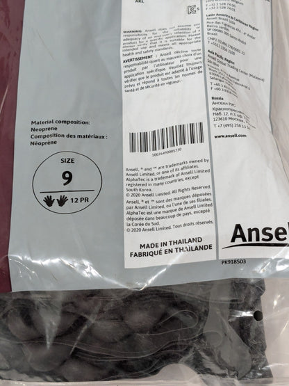 Ansell Chemical Resistant Gloves: AlphaTEC 29-865 Sz 9 Pack of 12 116313