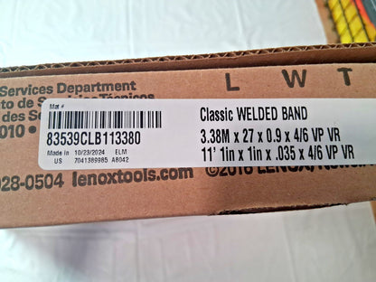 Lenox Welded Bandsaw Blade 11' 1 Long x 1" Wide x 4 to 6 TPI 83539CLB113380