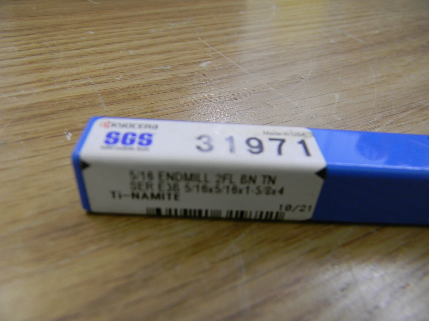 SGS SC Ball End Mill 5/16" Diam, 1-5/8" LOC, 2 FL 31971