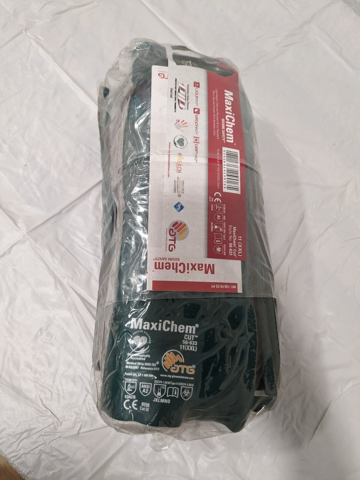 ATG Chemical Resistant Gloves- XXL 12pk 56-633/xxl