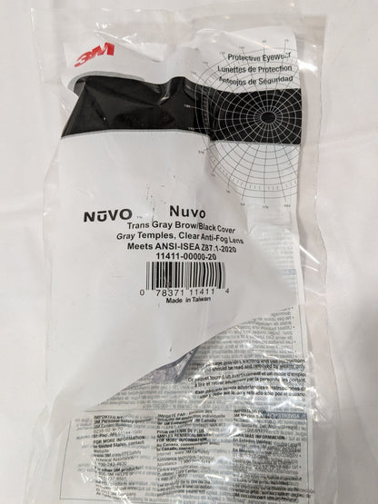(15) 3M Nuvo Gray Safety Glasses W/Clear Anti-Fog/Anti-Scratch Lens 7000127497