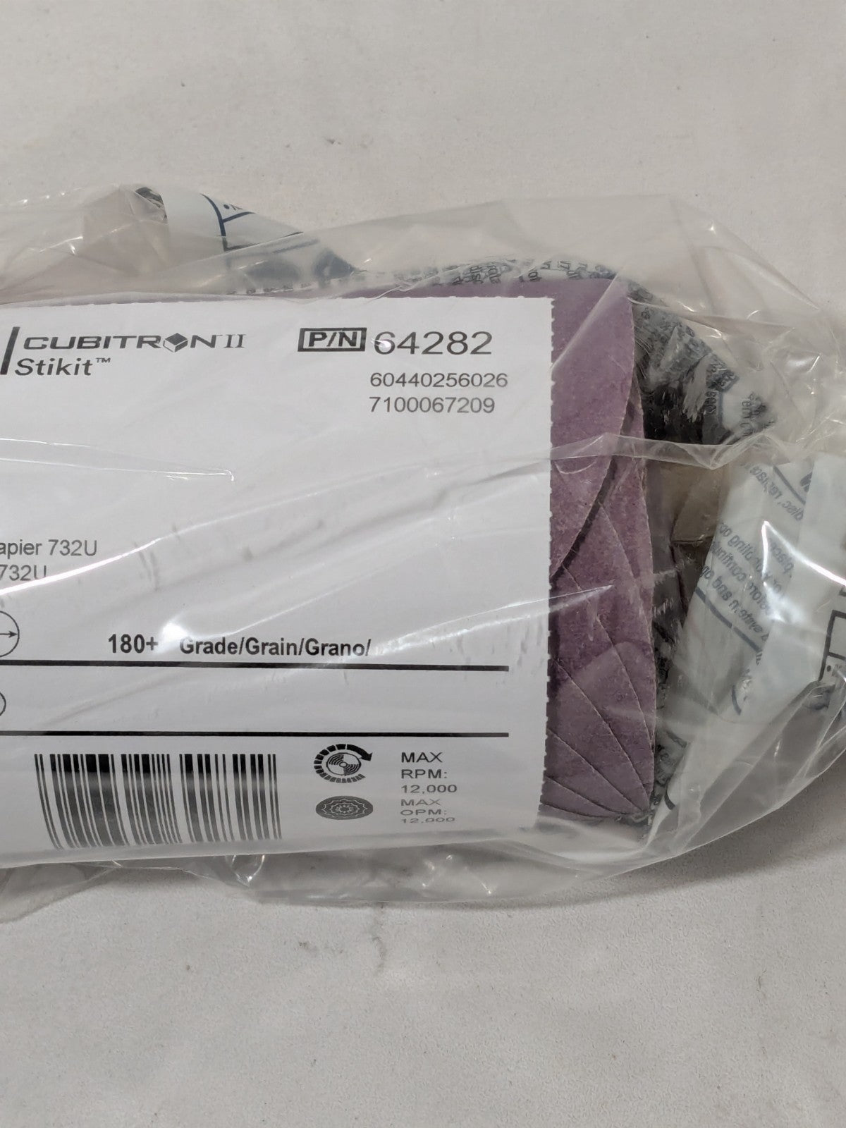 3M 5" Dia PSA Disc Roll: 180 Grit, Premium Ceramic Alumina 7100067209