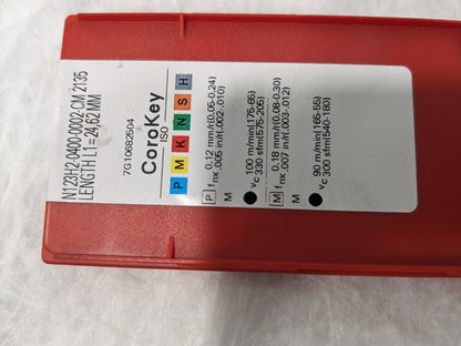 SANDVIK COROMANT Grooving Insert: 2135 qty10 5735977