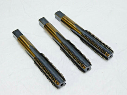 Hand Taps HSS Oxide/Gold Finish 5/8-11 UNC  3-13/16" OAL 4FL Qty 3 20743