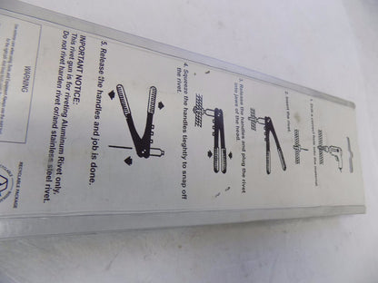 Wisdom Tools Right Angle1 Way Hand Riveter 3/32" -1/4" Capacity 9.5" L 2332-1802