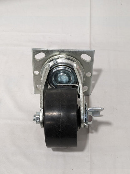 Swivel Top Plate Caster Polyurethane, 4" Wheel Dia, 2" Wheel Width VES4X2PODTBK