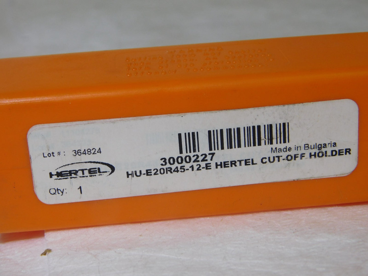 Hertel Indexible Grooving Cutoff Toolholder 3/4 Shank Dia 20mm Max DOC 3000227