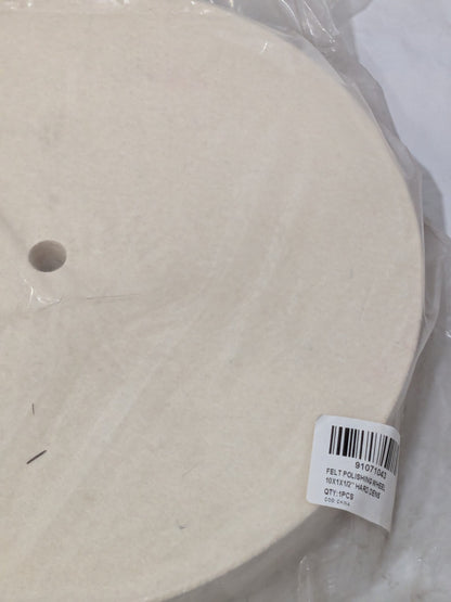 Unmounted Polishing Buffing Wheel: 10" Dia, 1" Thick, 1/2" Arbor