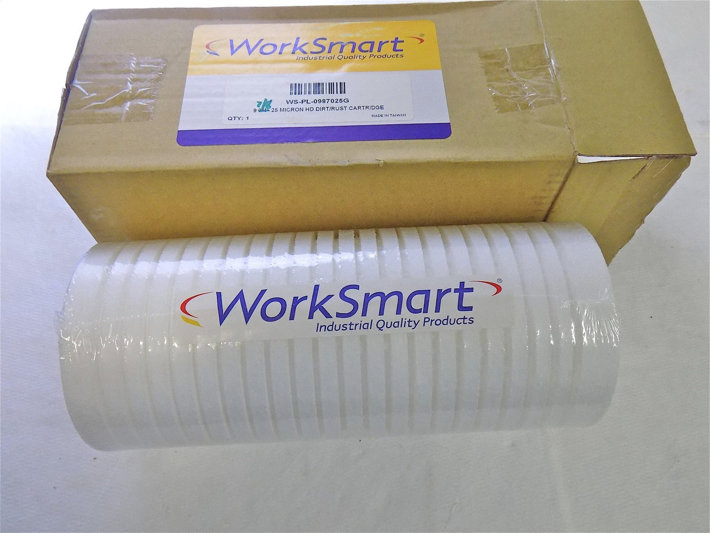 WorkSmart 25 Micron Polypropylene Cartridge Filter 4-3/8"OD x 9-7/8" W