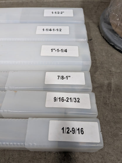 6 Piece Expanding Lathe Mandrel Set 1/2 to 2" Face Dia 262-3030 INCOMPLETE