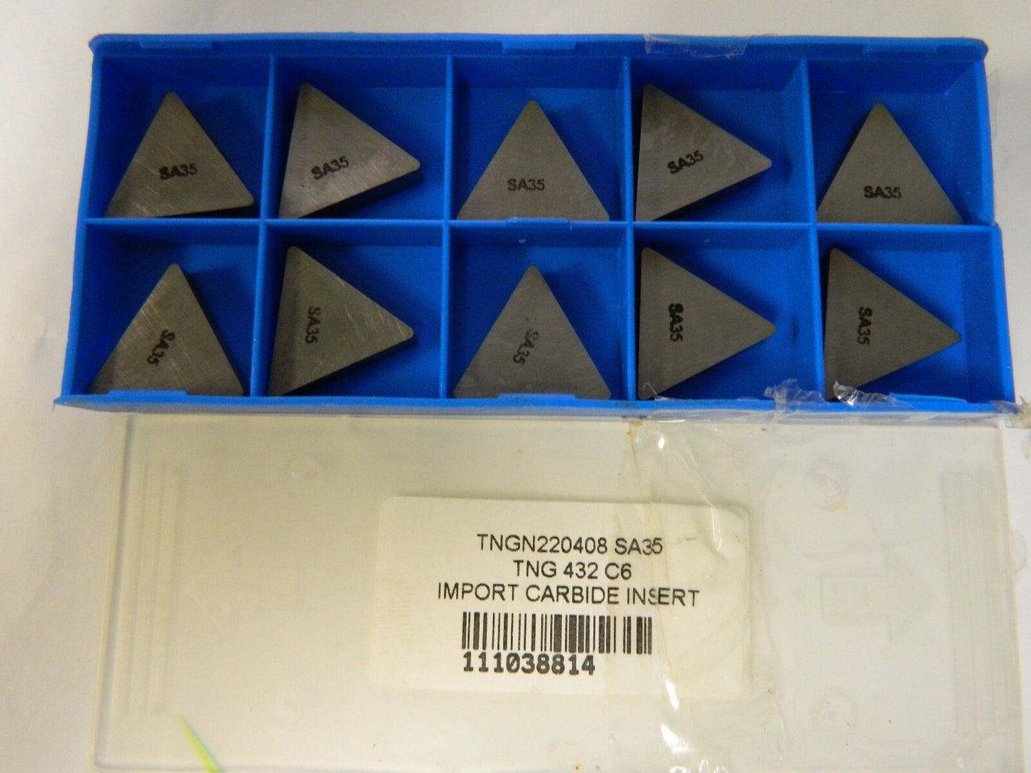 Interstate Tngn220408 Sa35 Tng432 C6 Carbide Inserts, QTY 10