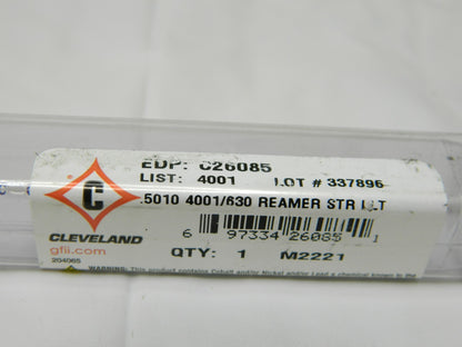 CLEVELAND HSS Chucking Reamer 0.501 Dia, 8 OAL 2" FL Length C26085