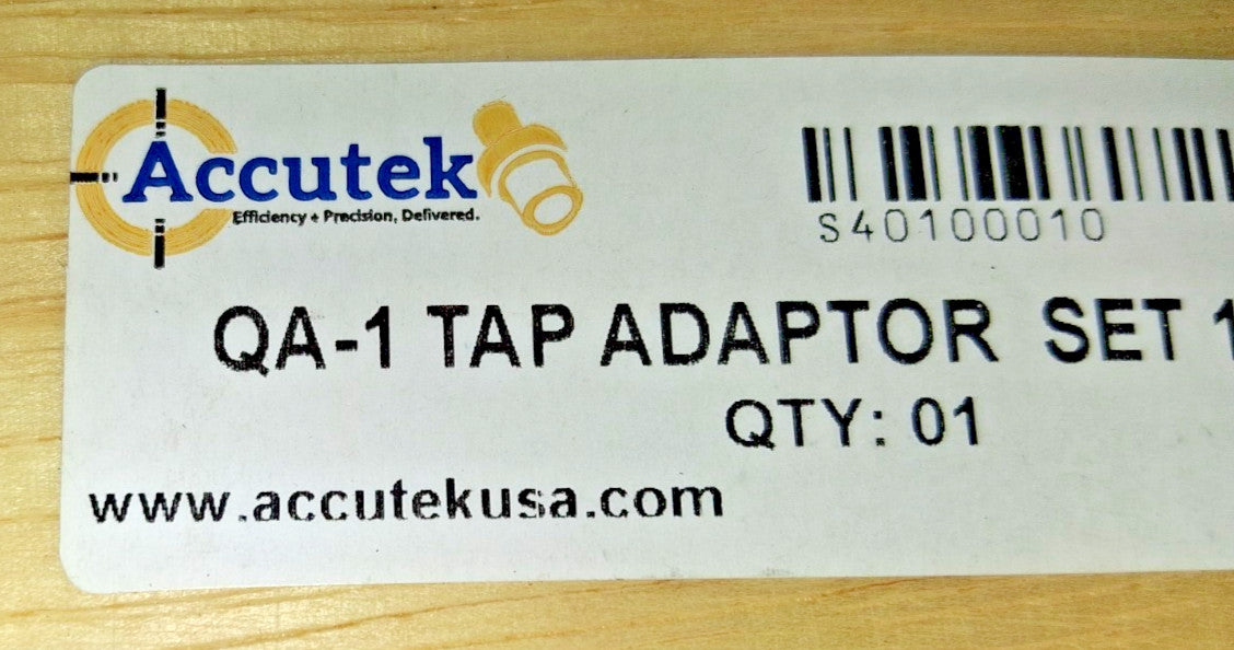 ACCUTEK Multiple Tap Size Quick Change Tap Adapter S40100010 INCOMPLETE