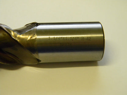 ONYX-MSC  1-1/4" x 1-1/4" x 2" x 4-1/2" 3-Flute 45º M42 End