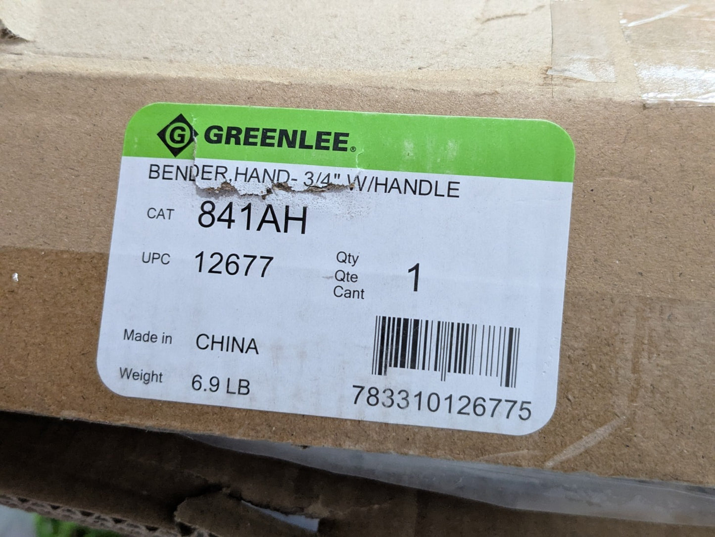 Greenlee Hand Conduit Bender 1/2" Rigid Capacity Bends EMT 841AH