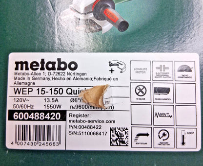 Metabo Electric Angle Grinder 600488420