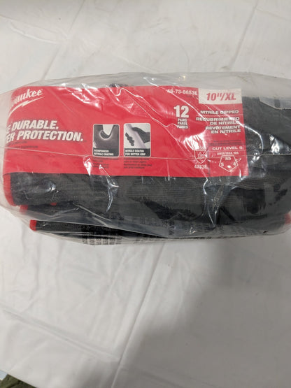 Milwaukee Cut-Resistant Gloves: ANSI Cut A5 Sz XL 12 Pairs 48-73-8653E