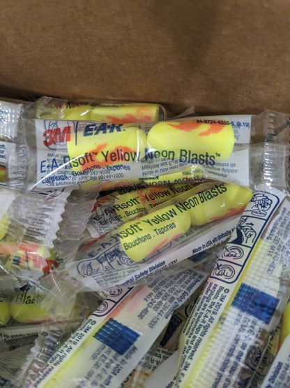 3M Earplugs: 33 dB, Foam, Bullet, Roll Down, Uncorded Approx. 200 7000002304