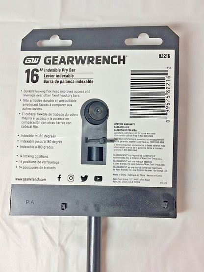 GEARWRENCH Steel Indexing Pry Bars Set of 3 8"/10"/16" OAL 82301D