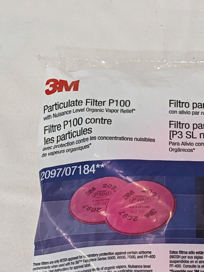 3M Facepiece Filter: Organic Vapor Magenta Qty 2 Pack 7000029657