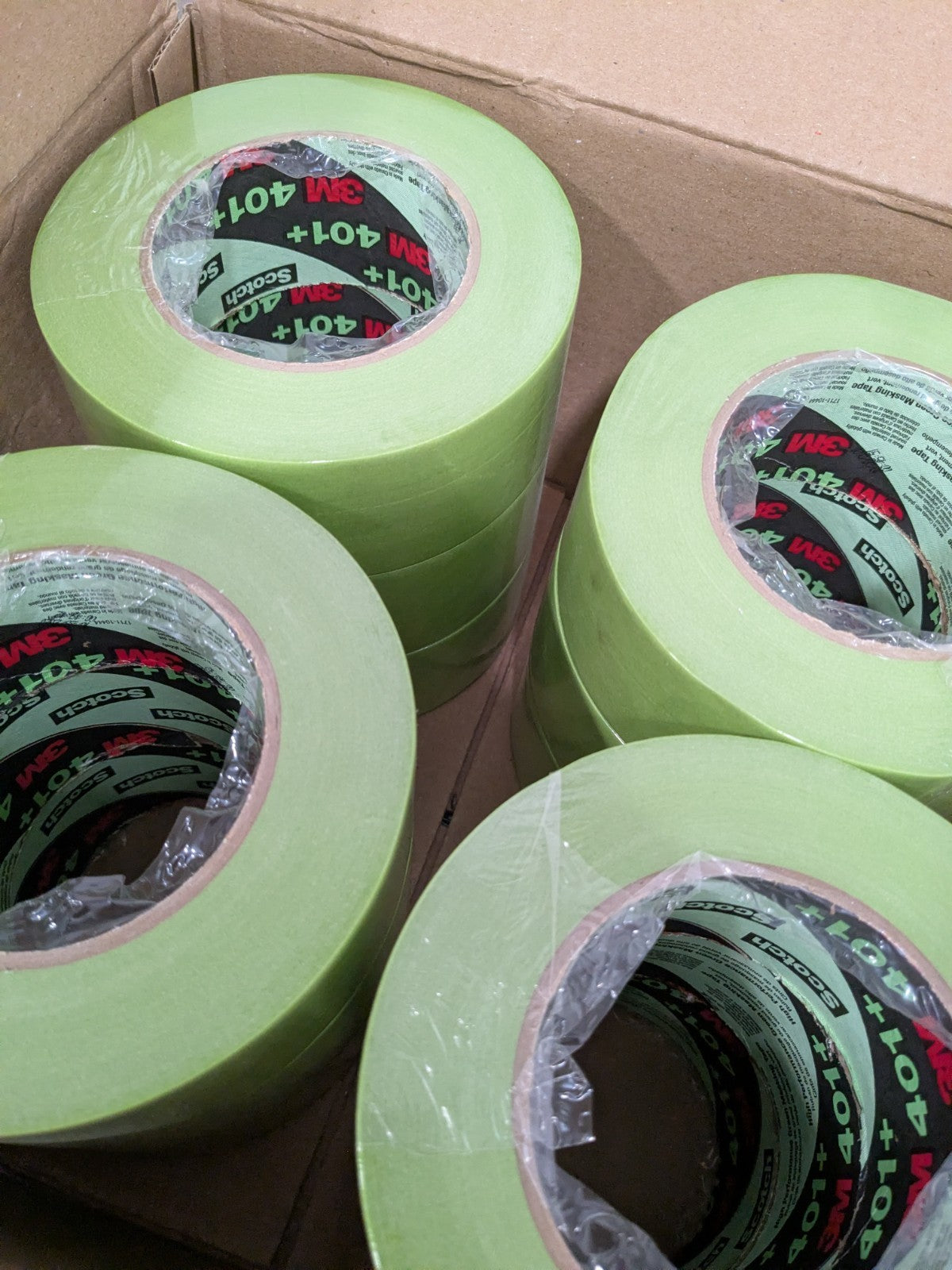 3M Masking Tape: 2" Wide, 180' Long, 6.7 mil Thick, Green 12 Rolls 7000124898