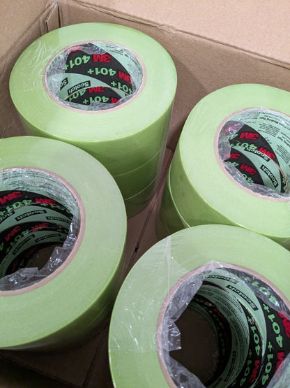 3M Masking Tape: 2" Wide, 180' Long, 6.7 mil Thick, Green 12 Rolls 7000124898