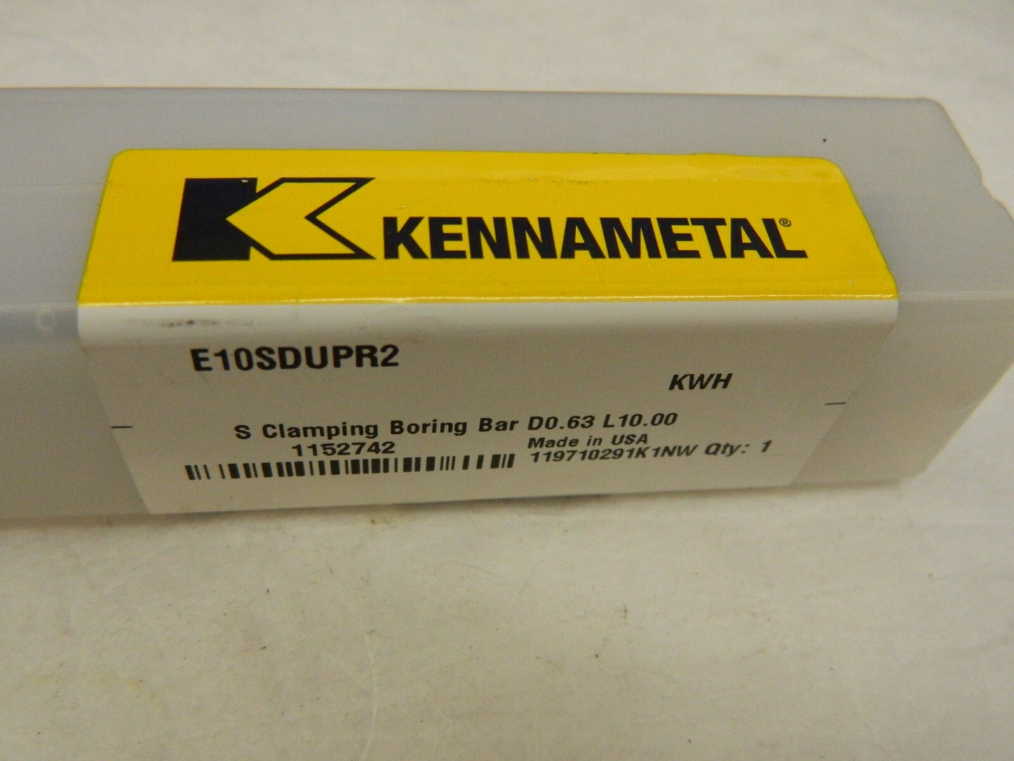 KENNAMETAL 21.59mm Min Bore, Right Hand E-SDUP Indexable Boring Bar 1152742