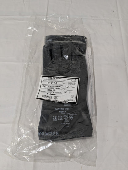 NORTH Chemical Resistant Gloves: North Sz L, 16.00 mil, Butyl B161R/9