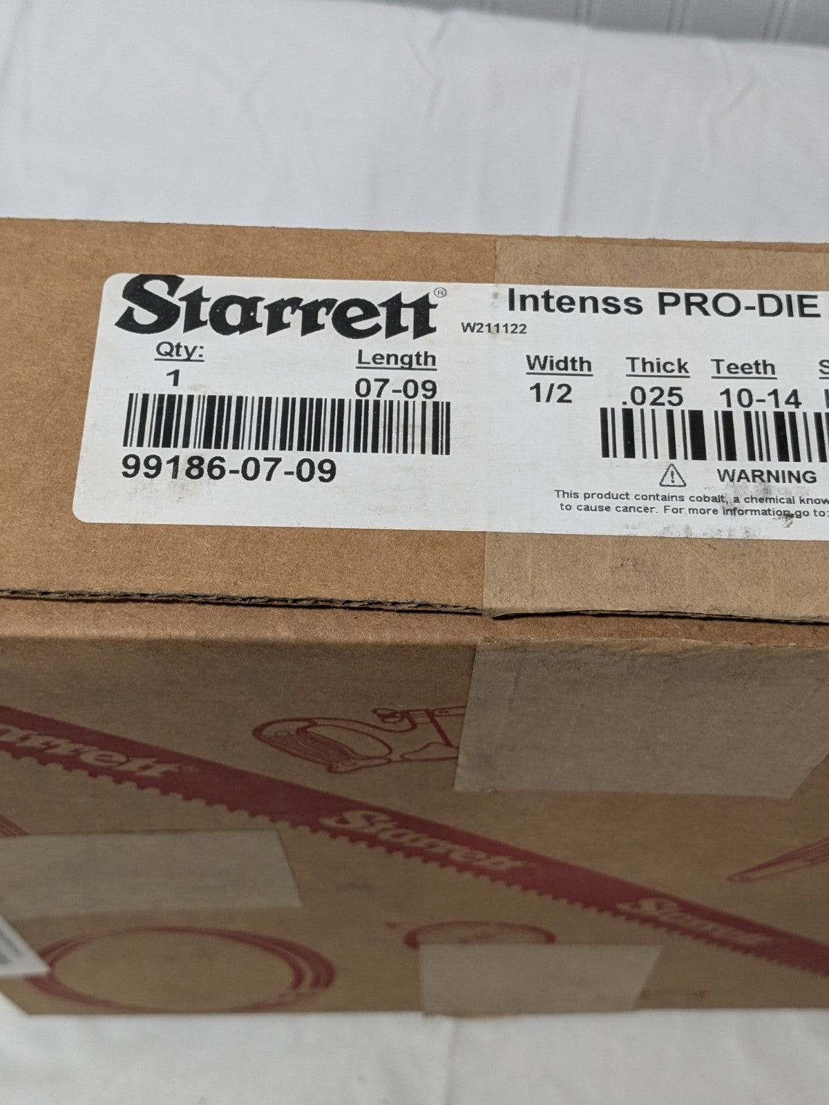 Starrett Welded Bandsaw Blade: 7' 9 Long x 1/2" Wide x 10 to 14 TPI 16138