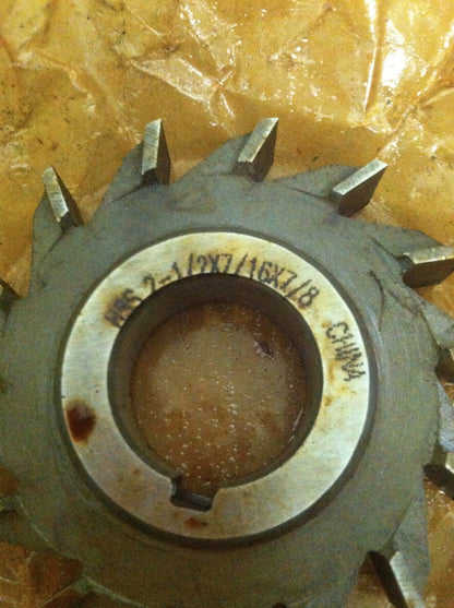 Precision Side Milling Cutter 2-1/2" x 7/16" Straight 14T Uncoated HSS