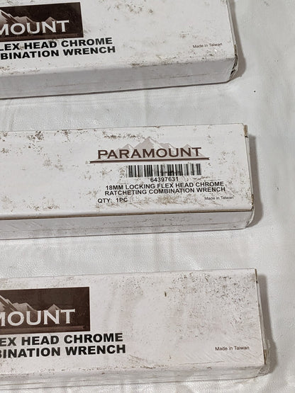 PARAMOUNT 18mm  Locking Flex Head Combination Wrench 83/16'' OAL Qty