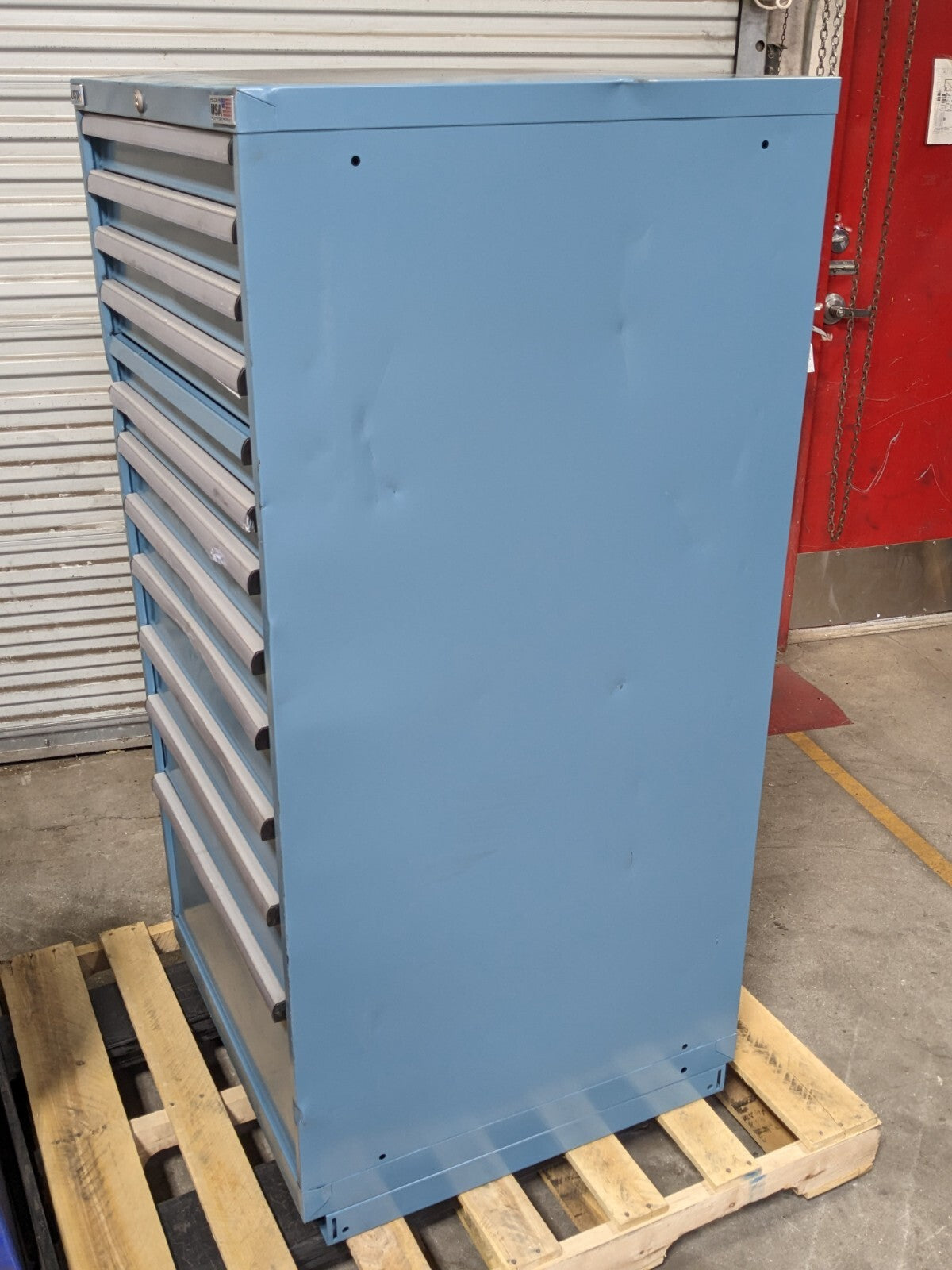 Lista 12 Drawer Modular Storage Cabinet 59 x 28 x 28 Steel Blue SCRATCH N DENT