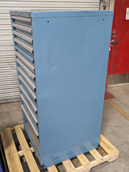 Lista 12 Drawer Modular Storage Cabinet 59 x 28 x 28 Steel Blue SCRATCH N DENT