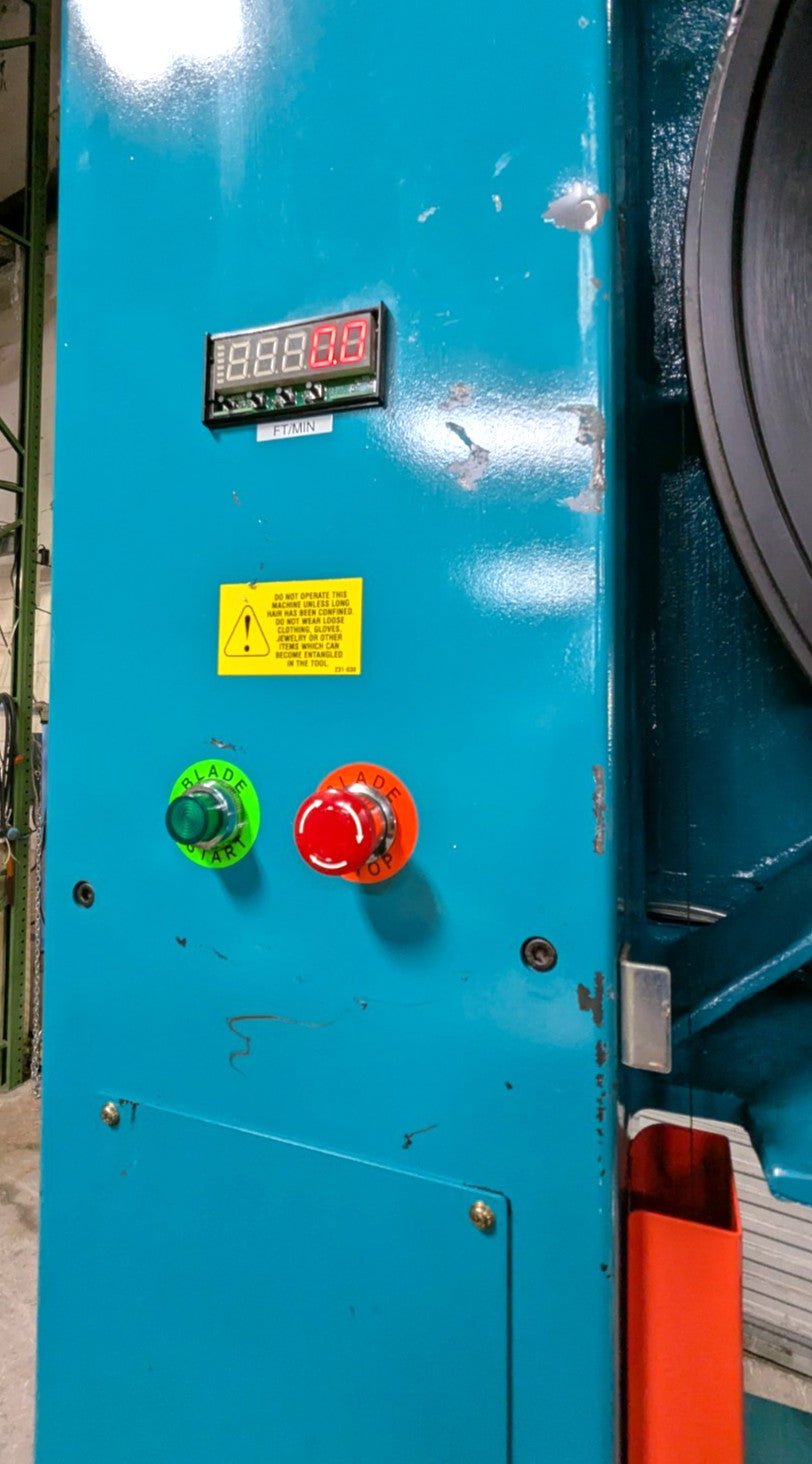Clausing Kalamazoo 28 x 12 Vertical Bandsaw w/ Hydraulic Feed Table NEEDS REPAIR
