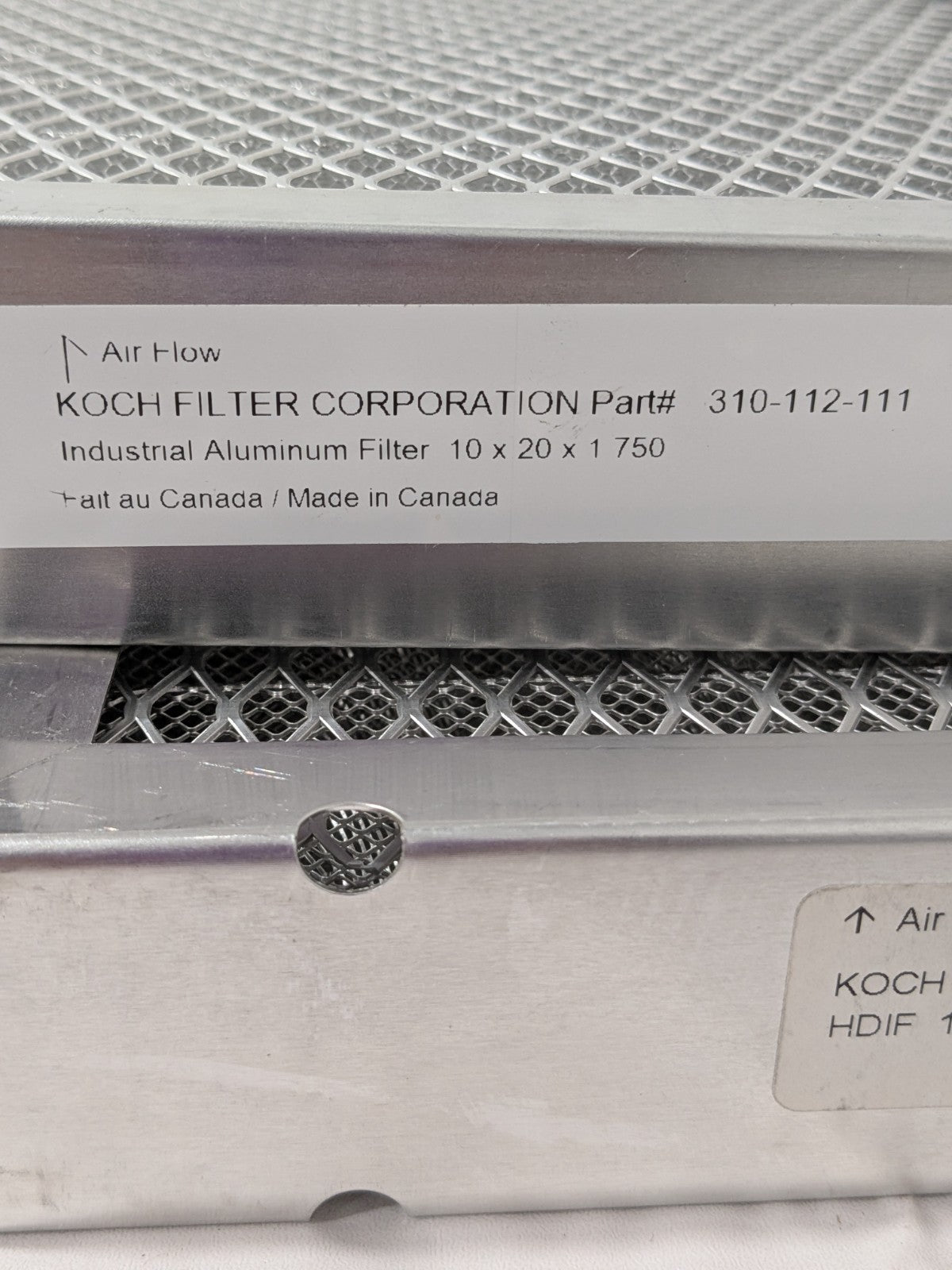 Koch Filter Pleated Air Filter: Permanent, MERV 7 2 Pack 618-100-200