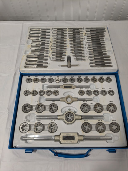 110 Piece Tap & Die Set #4-40 to 3/4-16 Taps NPT, UNC & UNF 03959137