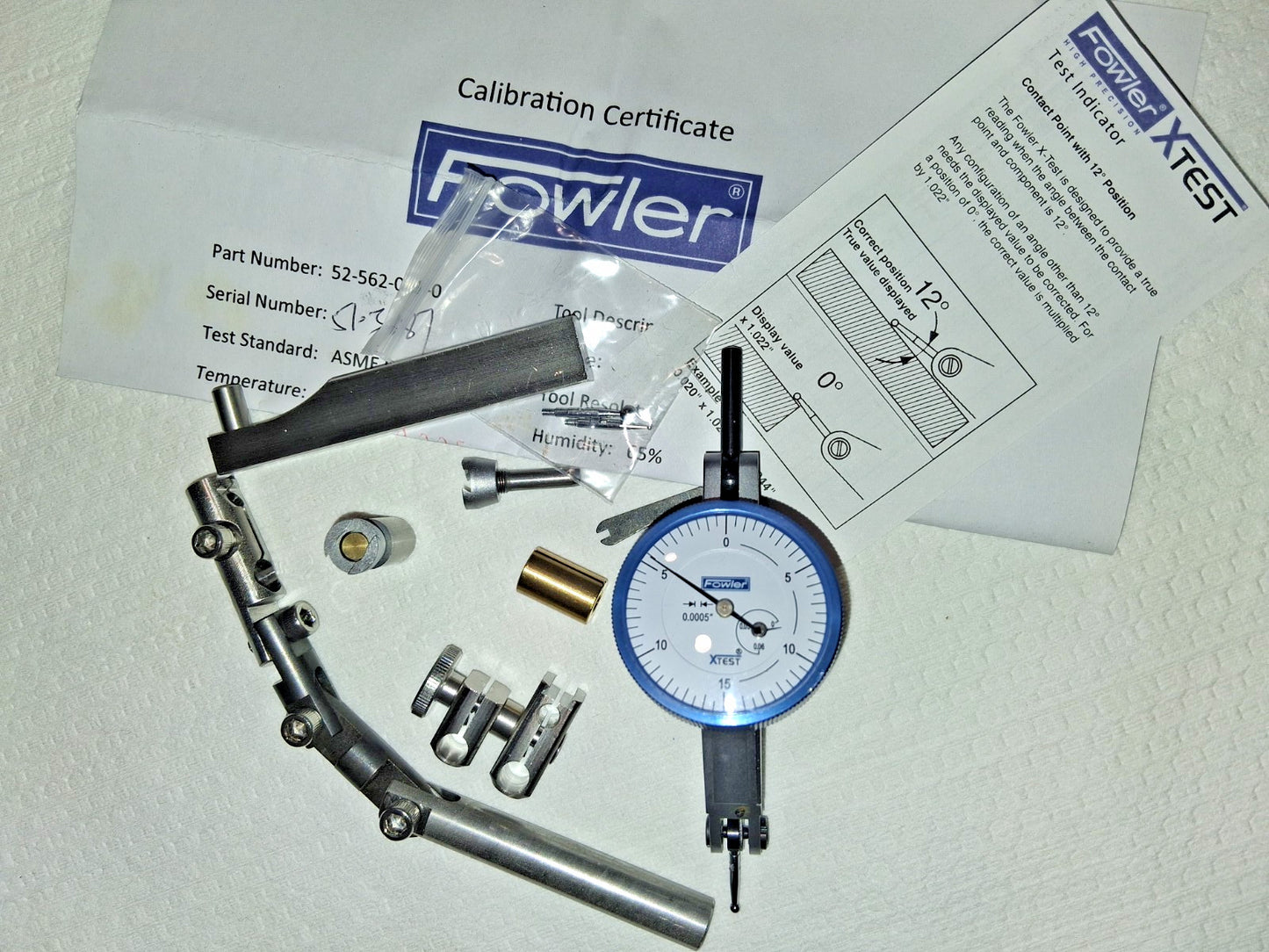 Fowler Horizontal Dial Test Indicator 52-562-001-0