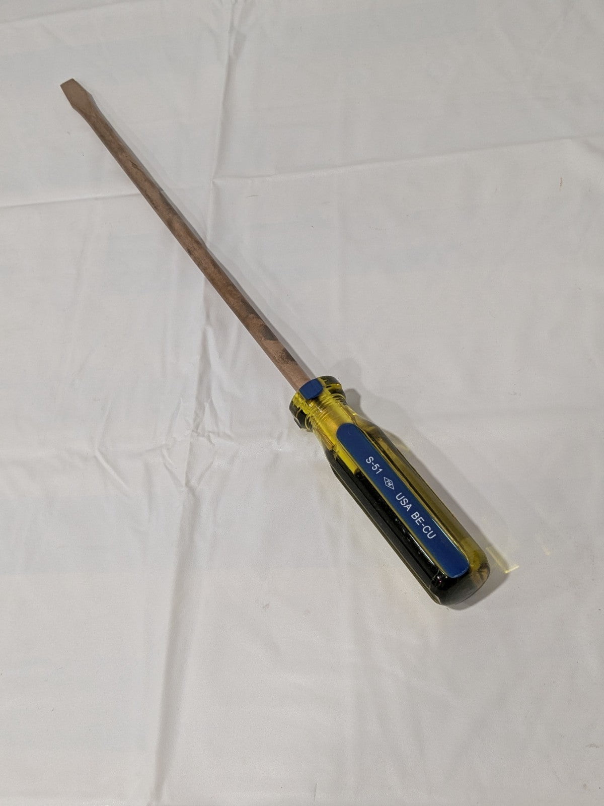 Ampco Non-Sparking Slotted Screwdriver: 25/64" Width, 12" Blade Length S-51